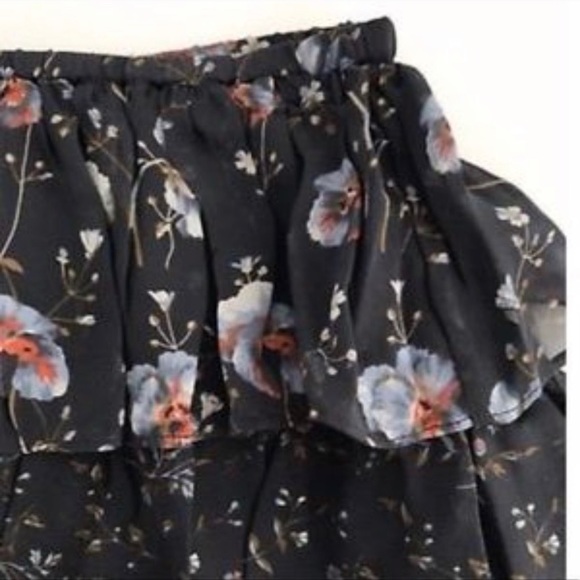 ❤️Ulla Johnson Orion Mini Skirt Blue Tiered Ruffle - Picture 4 of 5